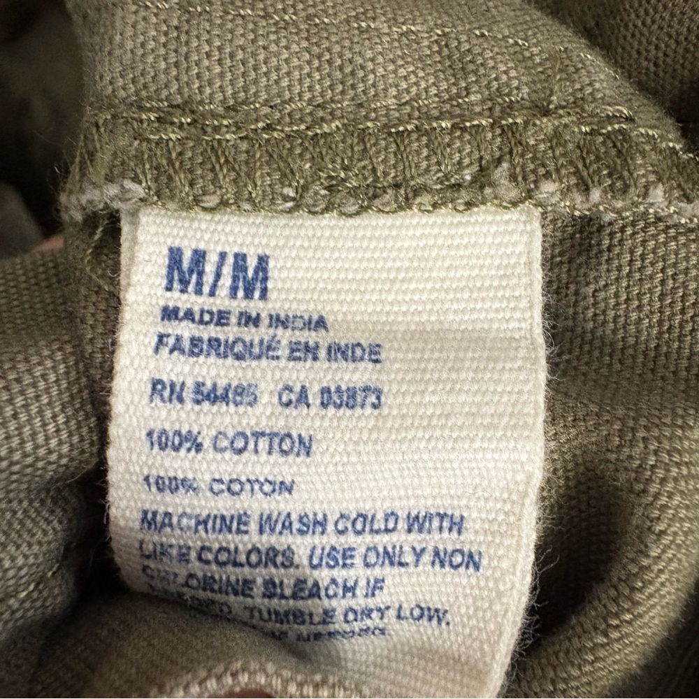 American Eagle Men's Vintage Olive Green Field Jacket Army Military Y2K Chore - Picture 12 of 14